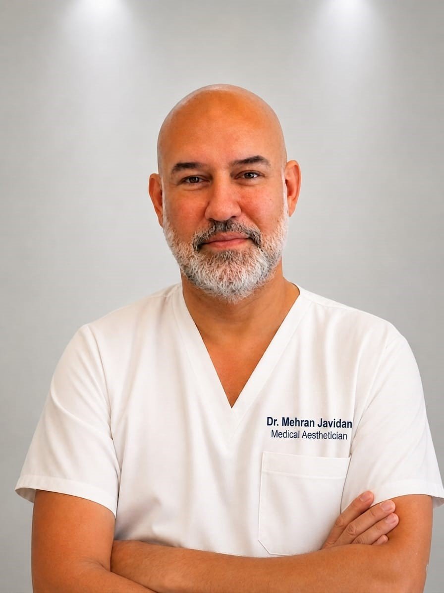 Mehran Javidan, International Medical Graduate, providing dermal filler treatment at MJ Aesthetics in North York, Toronto