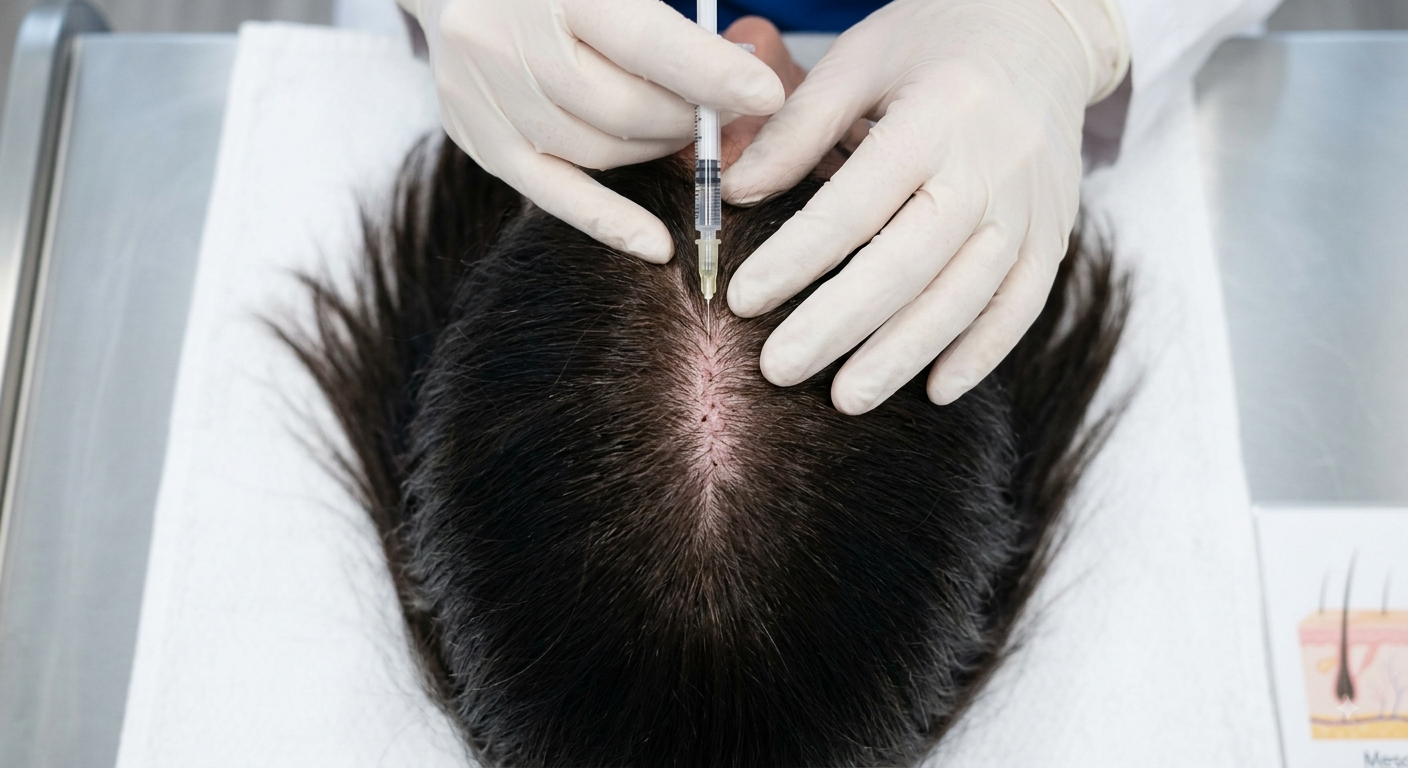 Mesotherapy for hair and scalp support at MJ Aesthetics, North York, Toronto